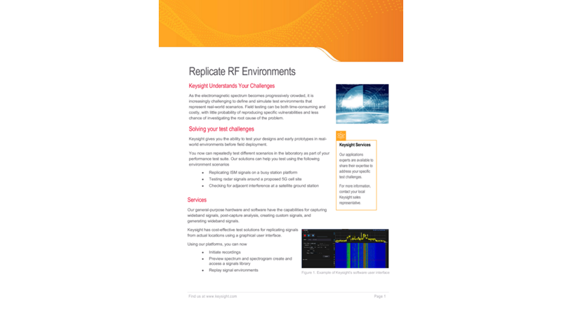 Replicate RF Environments